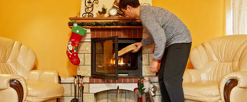 Rusted Metal Fireplace Restoration in Columbia, South Carolina